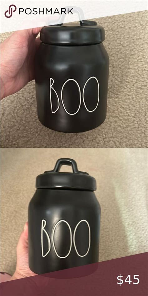 Rae Dunn Mini Boo Canister Halloween Ceramic Decor In 2024 Ceramic