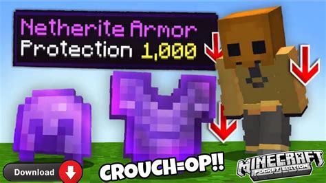 Minecraft But Crouching Gives Op Item Mod Download Crouch Gives Op Items Addon Mcpe 1 19