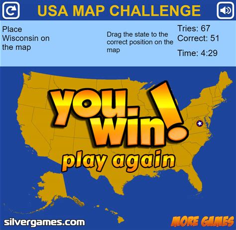 US Map Quiz - Play Online on SilverGames 🕹️