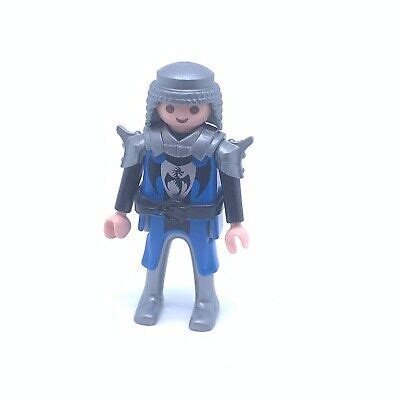 PLAYMOBIL MOYEN AGE Chevalier Dragon Armure Bleu Cote De Maille