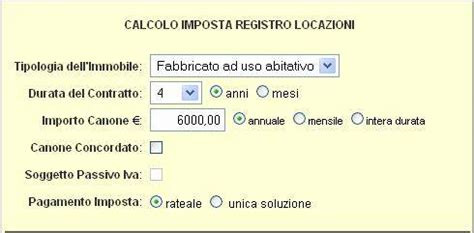 Calcolare La Tassa Di Registro Per Contratti Di Locazione Ad Uso