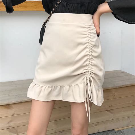 Modis Ropa Vintage De Verano Para Mujer Minifalda Coreana Sexy Con