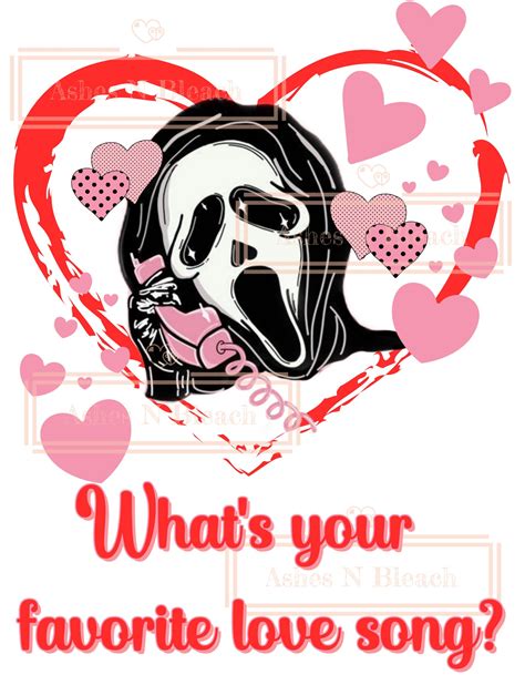 Scream Ghostface Valentines Day Horror Movie Popular Best Etsy