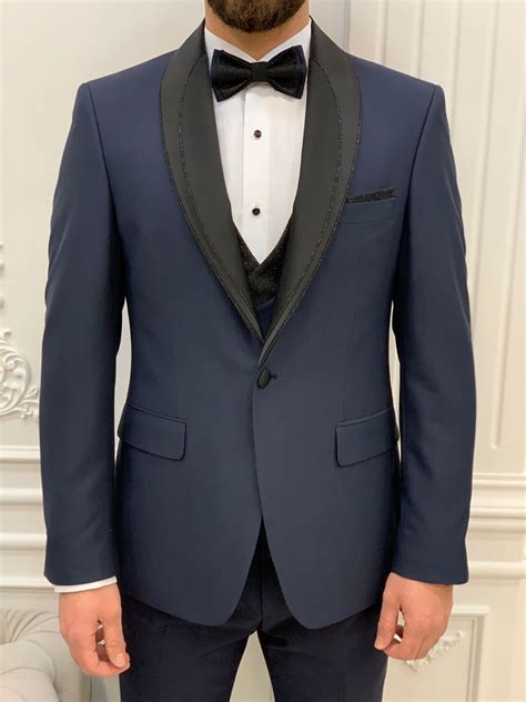 Navy Blue Groom Wedding Suit For Men By