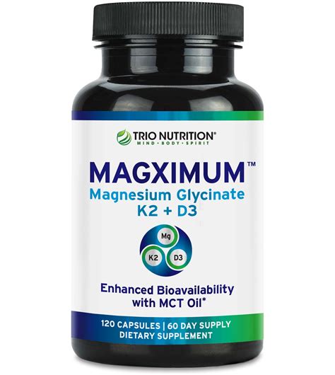 Trio Nutrition Magximum Premium Magnesium Glycinate Boosted With