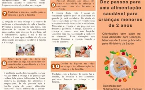 FOLDER TRAZ ORIENTAÇÕES SOBRE ALIMENTAÇÃO PARA MENORES DE DOIS ANOS DE