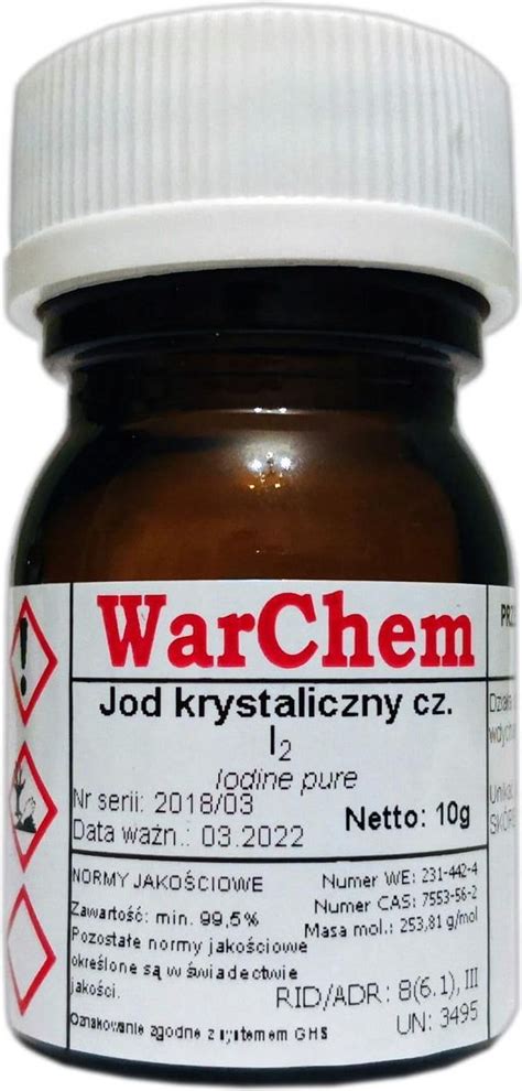 Drobne Akcesoria Medyczne Warchem Jod Krystaliczny Czysty 10G Ceny