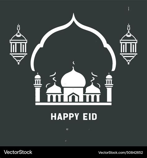 Happy eid Royalty Free Vector Image - VectorStock