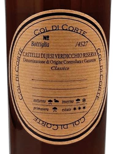 Col Di Corte Castelli Di Jesi Verdicchio Riserva Classico Vivino