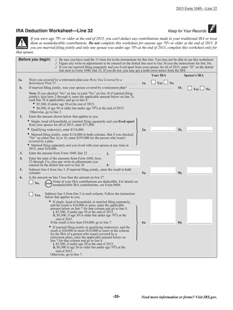 Ira Deduction Worksheet 2023 Fill Online Printable Fillable Blank Pdffiller