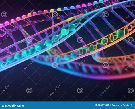 Dna Helix Farbenfrohe Gene Chromosomen Generative Ai Illustration Stock