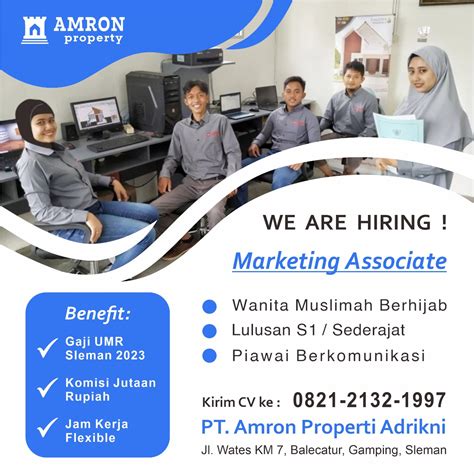 Lowongan Kerja Marketing Associate Di PT Amron Properti Adrikni