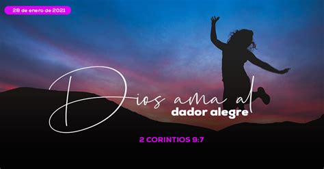 Dios ama al dador alegre - Misión Paz | Devocional 28 Enero