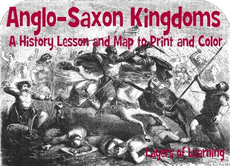 Color The Free Printable Map Of Anglo Saxon Kingdoms Layers Of