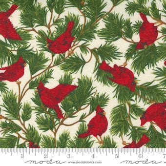 Moda Sparkle Shine Glitter Snow Cardinal Quilt Fabric Stitch