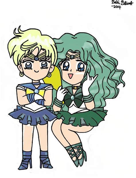 Uranus And Neptune Manga Chibis By Riverchu Kun On Deviantart