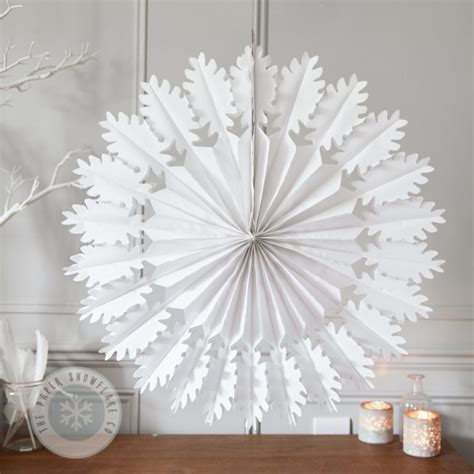 Pack Of Paper Snowflake Christmas Hanging Kit Decorations The