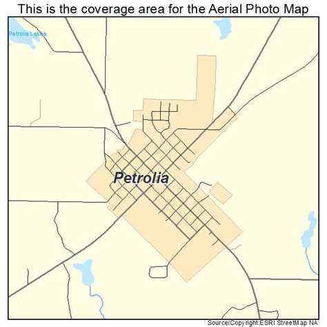 Aerial Photography Map of Petrolia, TX Texas