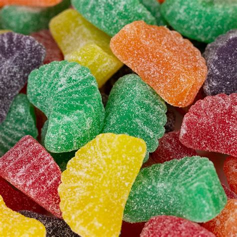 Fruit Slices Jelly Candy Assorted Flavors 2 Pound Bulk Bag Sugar Dusted Nostalgic Sweets