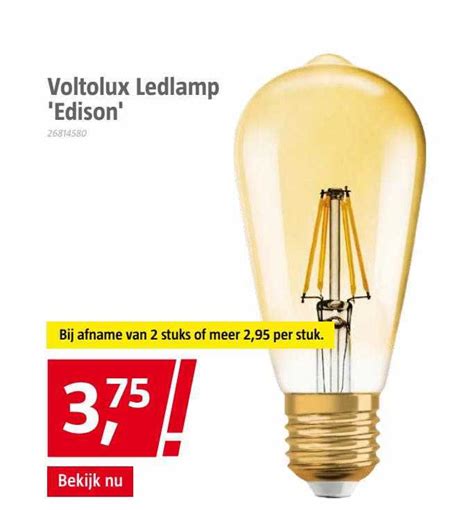 Voltolux Ledlamp Edison Aanbieding Bij BAUHAUS 1Folders Nl