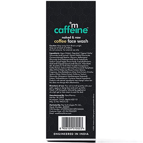 Buy Mcaffeine Naked Raw Coffee Face Wash With White Water Lily For