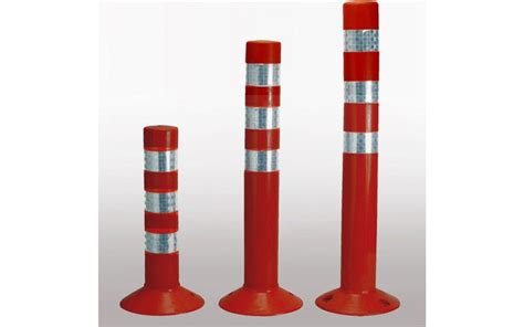 Orange Polyurethane Spring Post Installation Service For Road Safety