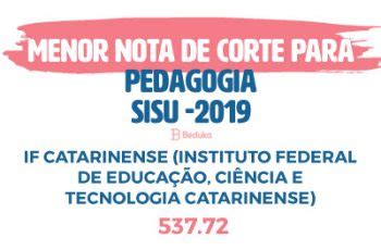 Nota De Corte Para Pedagogia - NOTA DE CORTE PARA PEDAGOGIA - Sisu e Prouni 2019
