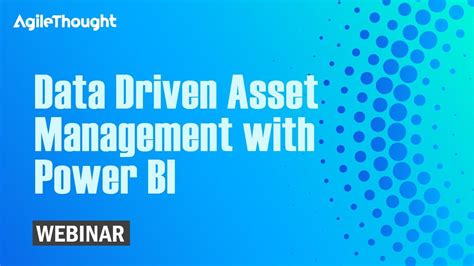 Data Driven Asset Management With Power Bi Webinar Youtube