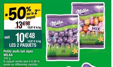 Promo Petits œufs Lait Alpin Milka chez Cora iCatalogue fr