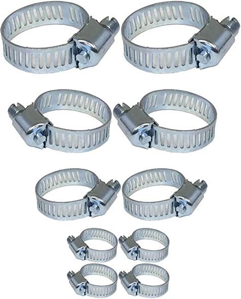 10 Pack Stainless Steel Hose Clamps (Assorted Sizes) - Walmart.com