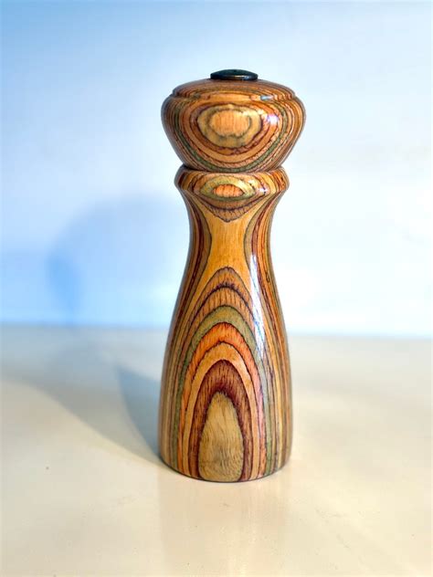 Vintage Mr Dudley Multi Colored Wood Salt Shaker Rainbow Colors Wooden Retro Boho Etsy