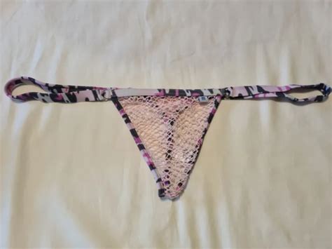 NEW WICKED WEASEL Microminimus 469 Rebel Mesh Bikini Bottom Pink