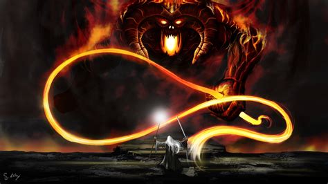 Artstation You Shall Not Pass Balrog Vs Gandalf