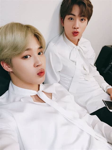 Image Jimin And Jin Twitter March 18 2017 2  Bts Wiki