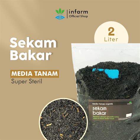 Jual Infarm Media Tanam Organik Hidroponik Arang Sekam Gratis Label