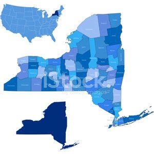 New York & Counties Map Stock Vector | Royalty-Free | FreeImages