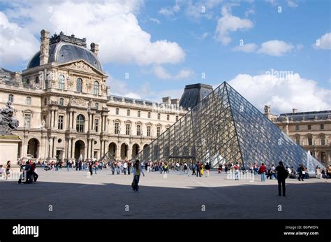 Louvre Museum The Pyramid By The Architect Ieoh Ming Pei Paris