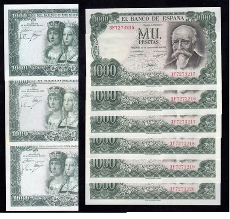 Spanje 9 X 1000 Pesetas Various Dates 1957 1971 Pick Catawiki