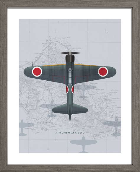 Mitsubishi A6M Zero Art Print by ManMade Art – ManMade Art Inc.