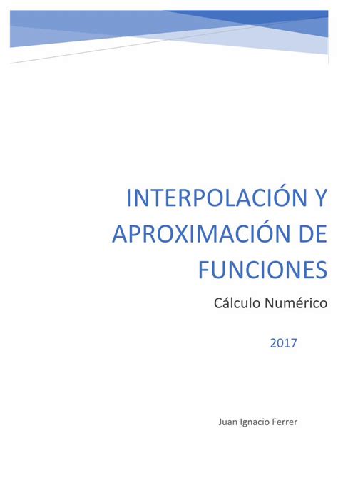 PDF INTERPOLACIÓN Y APROXIMACIÓN DE FUNCIONES DOKUMEN TIPS