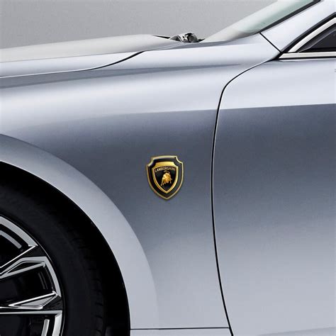 Lamborghini Badge Silicone Emblem Sticker All SIZES Car Interior, Phone ...