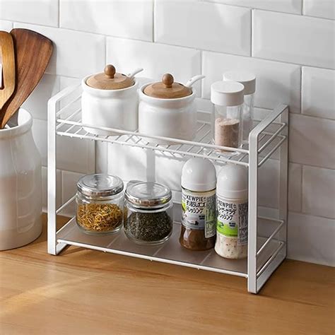 Always Trend 2 Tier Standing Rack Kitchen Bathroom Countertop Storage Shelf Organizer Spice