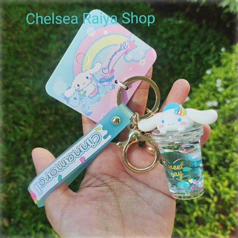 Jual Gantungan Kunci Keychain Sanrio Cinnamoroll Boba Cinamorol