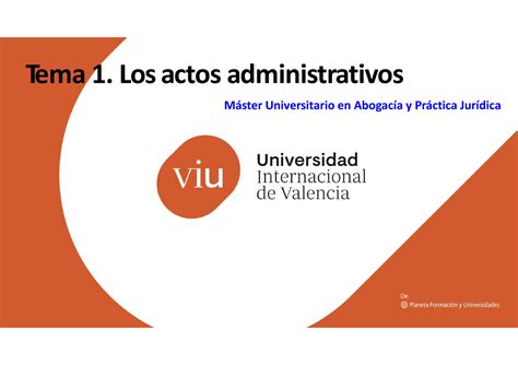 Tema 1 Esquemas Tema 1 Los Actos Administrativos Máster