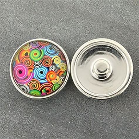 Mm Noosa Style Rainbow Spirals Snap Chunks Art Glass Snap Chunks