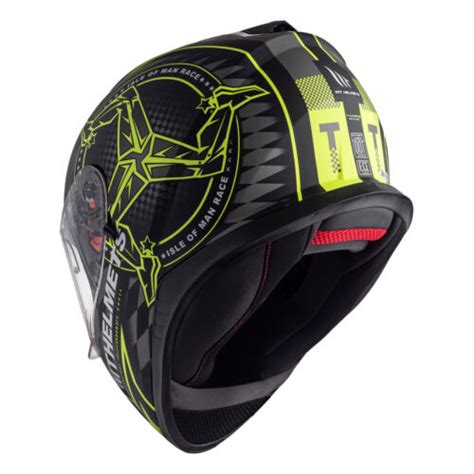 Casco Integrale Mt Helmets Thunder Sv Isle Of Man A Nero Giallo