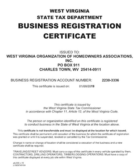 Business Registration Certificate