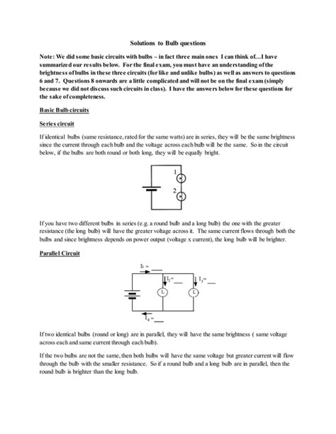 What Happens To The Brightness Of A Bulb In Series Circuit