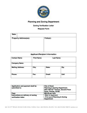 Fillable Online Planning And Zoning Department Florida Fax Email