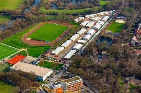 Mülheim an der Ruhr aus der Vogelperspektive Flüchtlingsheim und